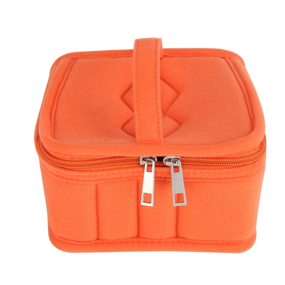 30 Grids Essential Oil Storage Case Anti Shock Bottles Carrying Holder Cosmetic Bag Orange