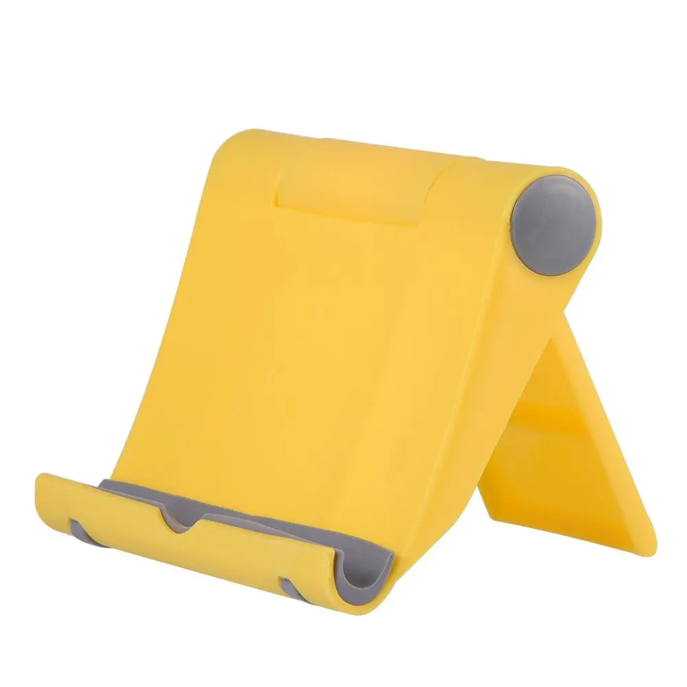 Universal Portable Desk Stand Holder Mobile Phone Support Bracket 270 Degrees Rotation Yellow