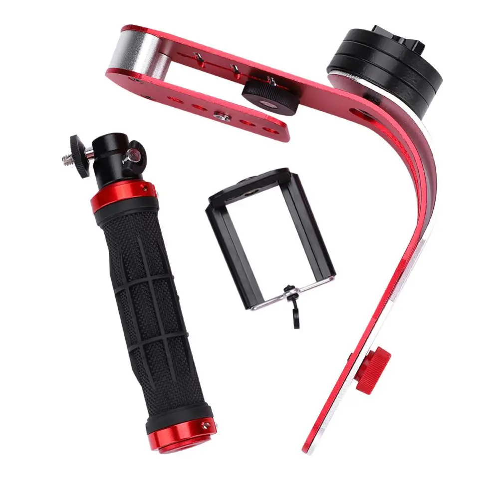 Aluminum Alloy Handheld Camera Stabilizer Holder with Phone Clamp & Counterweights