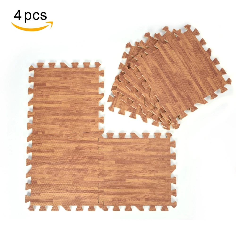 Printed Wood Grain Foam Interlocking Soft EVA Foam Floor Puzzle Mats Three Color