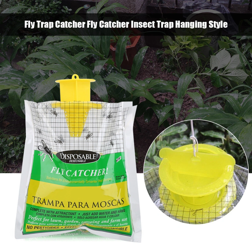 Rescue Disposable Fly Trap Bag Catches Up Flies Just Add Water Hang