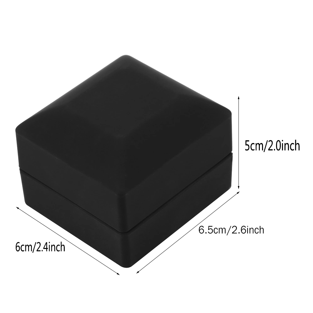 LED Lighted Engagement Ring Wedding Jewelry Display Case Gift Storage Box (Ring Box)