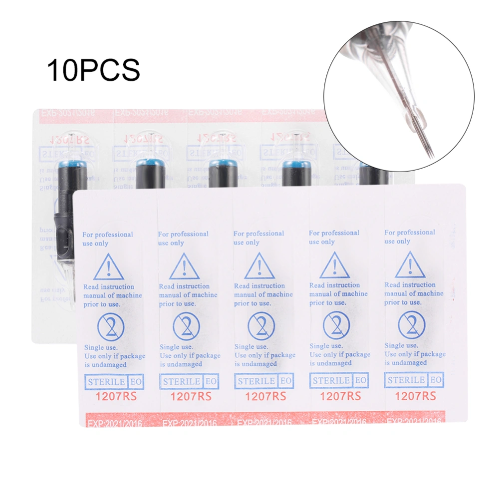 10pcs Disposable Semi Permanent Tattoo Cartridge Needles RL/RM/M1/RS for Makeup Machine 7RS