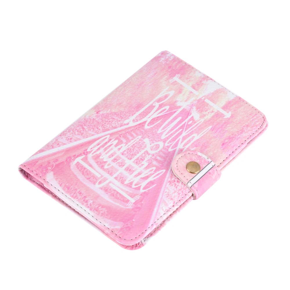 Cute Printing PU Leather Passport Holder Protection Cover ID Credit Cards Case #Railway