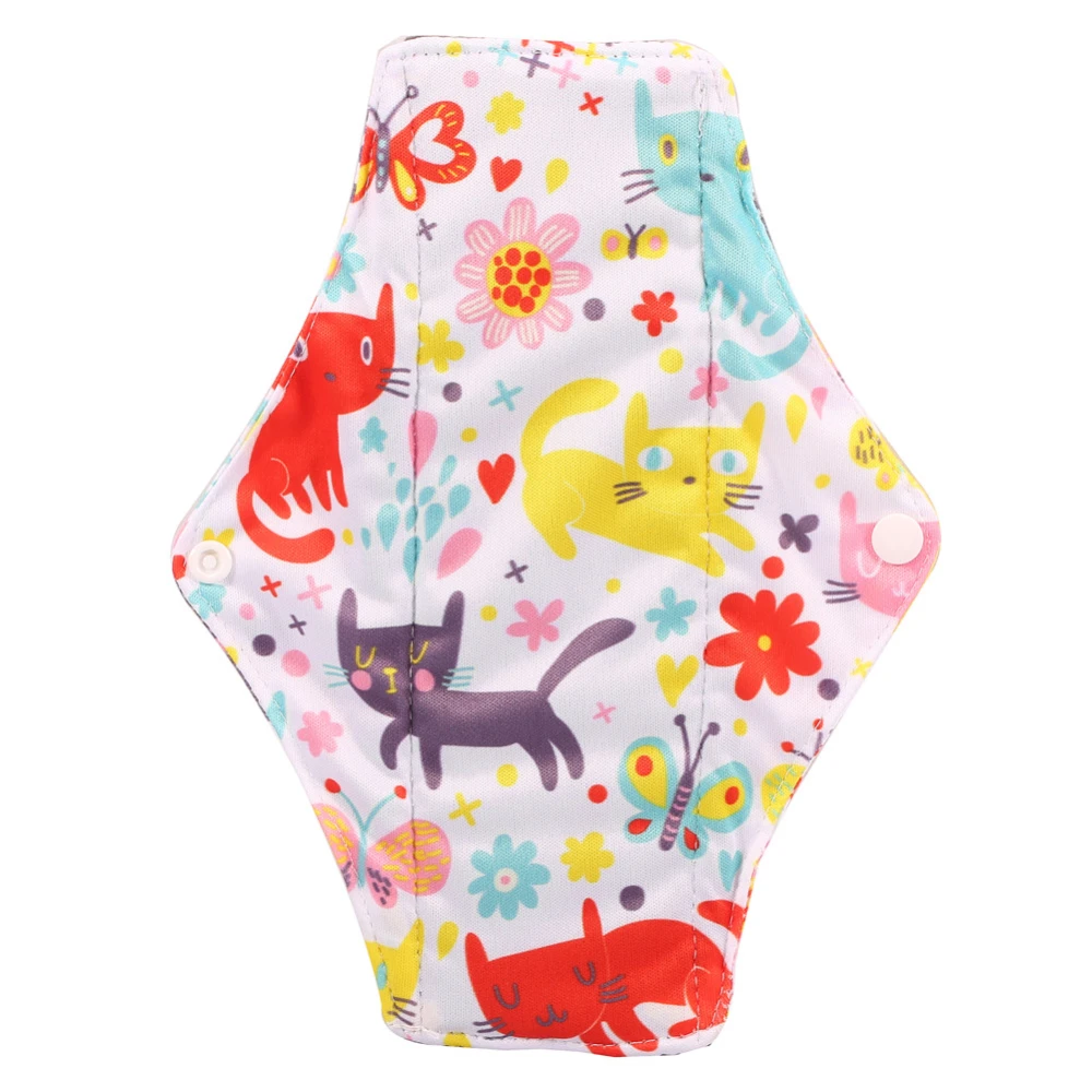 1PC Reusable Charcoal Bamboo Cloth Menstrual Pads Washable Sanitary Towel Panty 6 Colors M