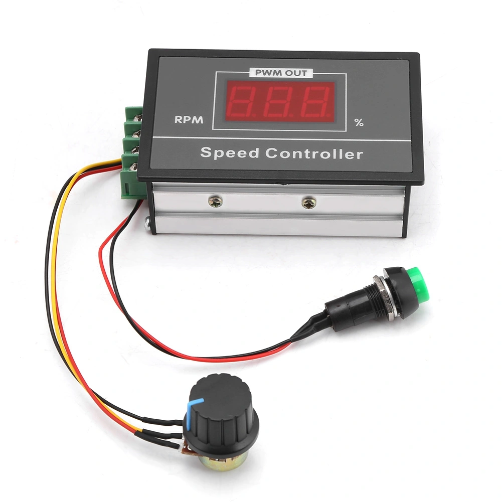 DC 6-60V 12V 24V 36V 48V 30A PWM DC Motor Speed Controller Start Stop Switch