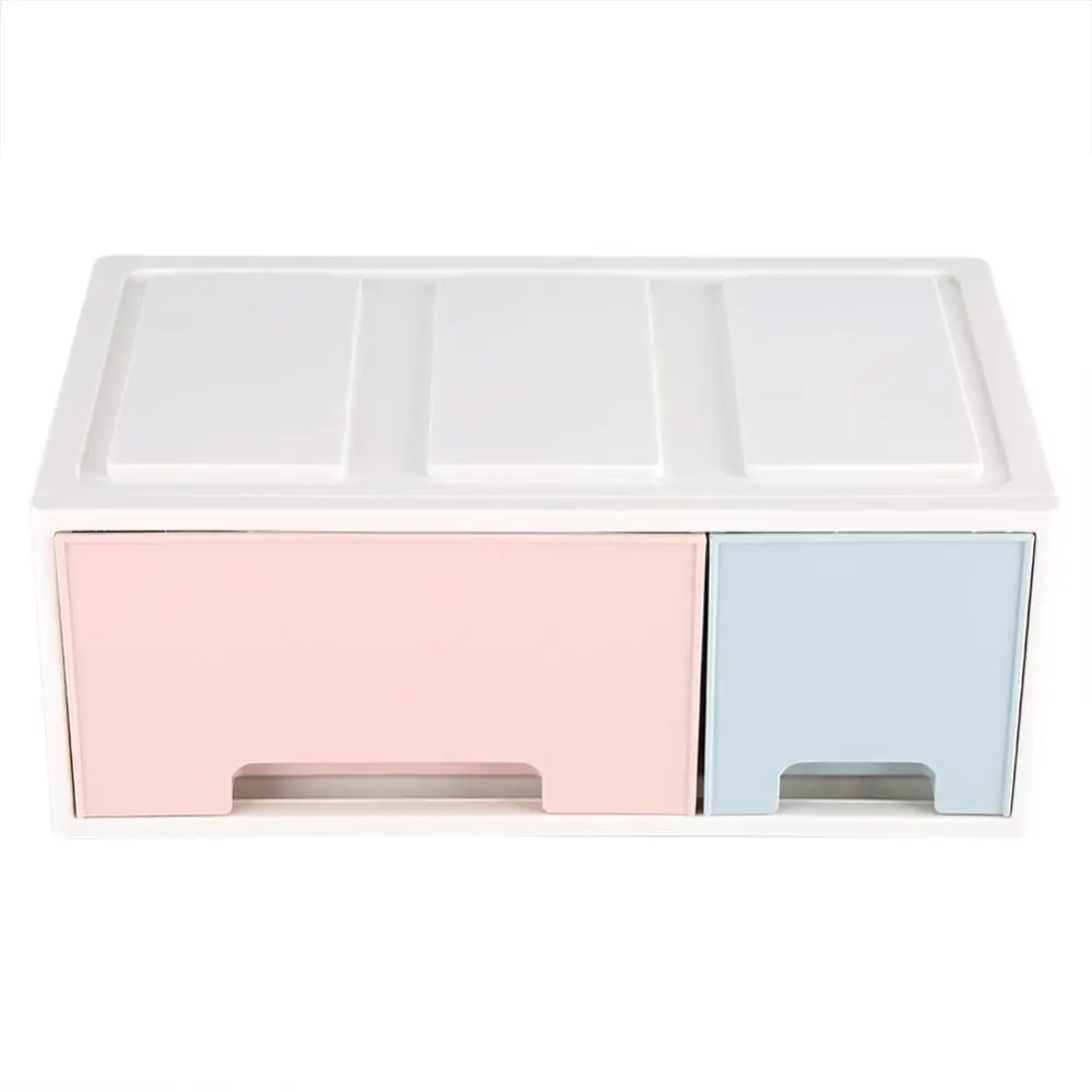 Colorful Desktop Storage Box with  Drawers Jewelry Holder Cabinets Decor E #