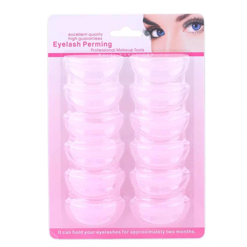 6Pairs Silicone Perming Curling Eyelash Pad False Eyelash Root Lifting Shield Patch Makeup Tool