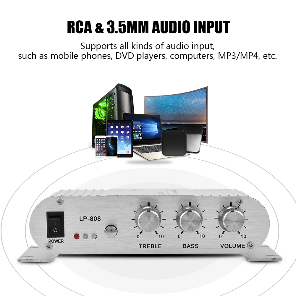 Mini 20W 2 Channel HiFi Stereo Bass Auto Car Home Audio Power Amplifier Digital Amp