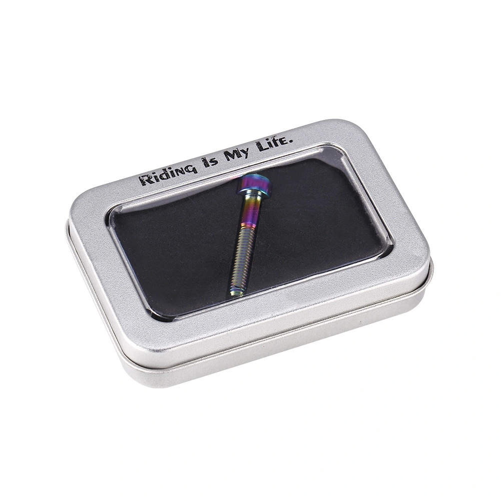 1pc Titanium Bike Headset Stem M6 Thread Bolt Bicycle Accessory (Colorful-M6-35)