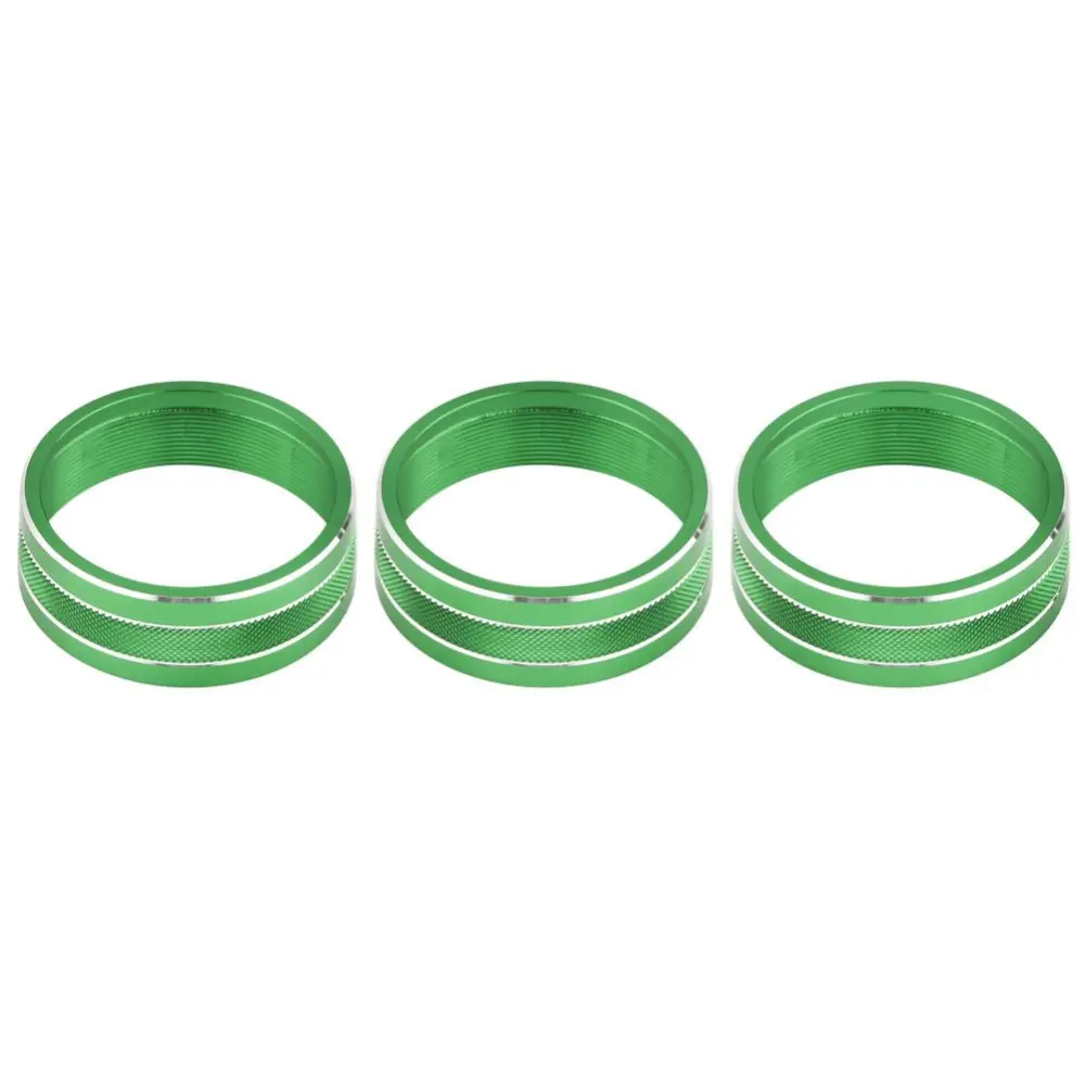 3pcs Air Conditioning Button Cover Decorative Switch Trim Green for Jeep Wrangler JK JKU 11-18