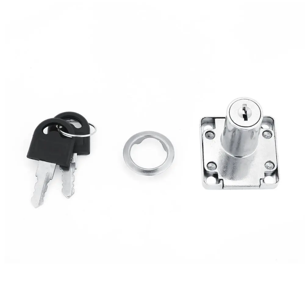 Zinc Alloy Drawer Lock with 2 Keys Home Office Cabinet Cupboard Furniture Hardware 32mm