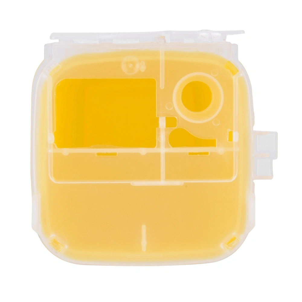 Medical Plastic Sharps Container 1L Tattoo Needles Disposal Mini Waste Box Trash Can (Yellow)