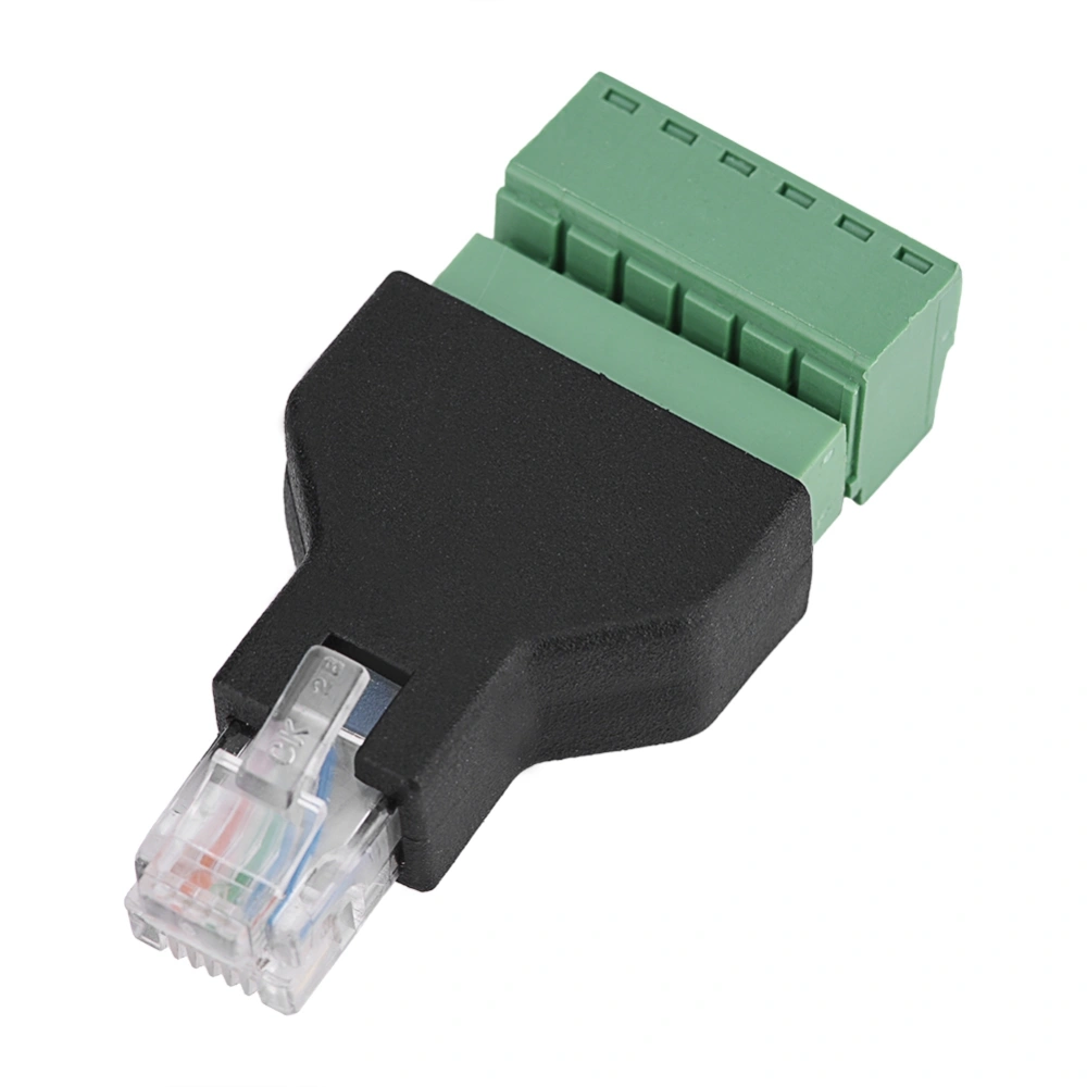 1Pcs Ethernet RJ12 6P6C Male to 6 Pin Screw Terminals Adapter Connector