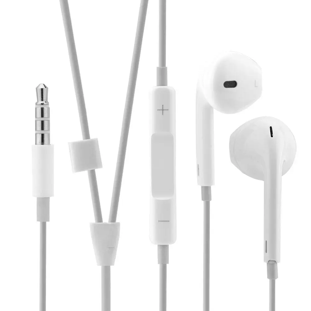 Universal Heavy Bass Earphones Surrounding Sound 3.5mm Wired Earphone with Mic for iPhone 5/6