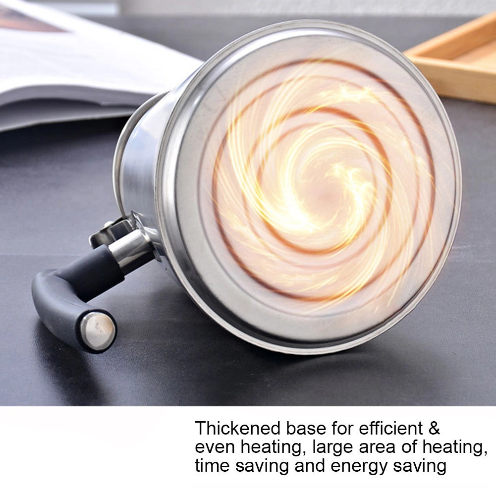 1.2L Stainless Steel Stove-top Teapot Tea Coffee Pot Kettle Heat Resistant Handle Polished