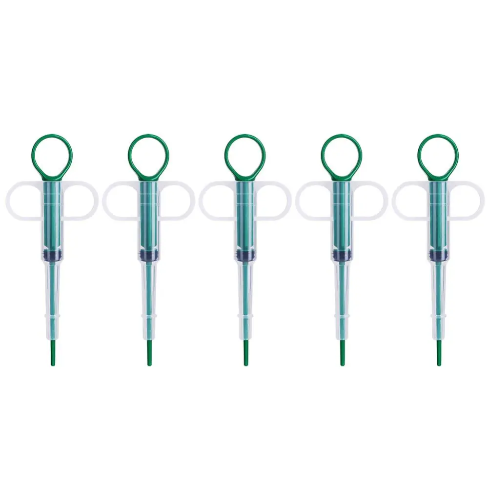 Round-Headed Pets Medicine Dispenser Soft Tip Syringe Dropper Feeder for Dogs & Cats