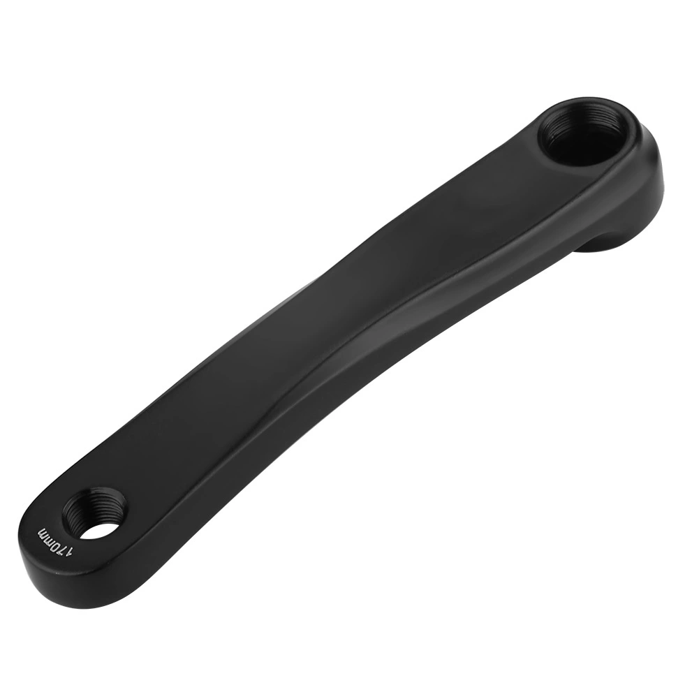 170mm Bike Aluminum Alloy Left Single Chain Crank Arm Replacement (Black-Rhombic Hole)