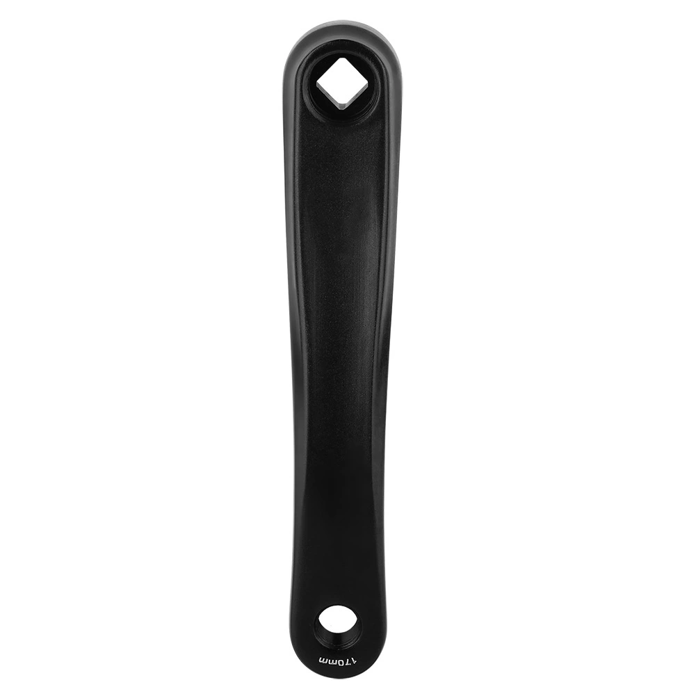 170mm Bike Aluminum Alloy Left Single Chain Crank Arm Replacement (Black-Rhombic Hole)
