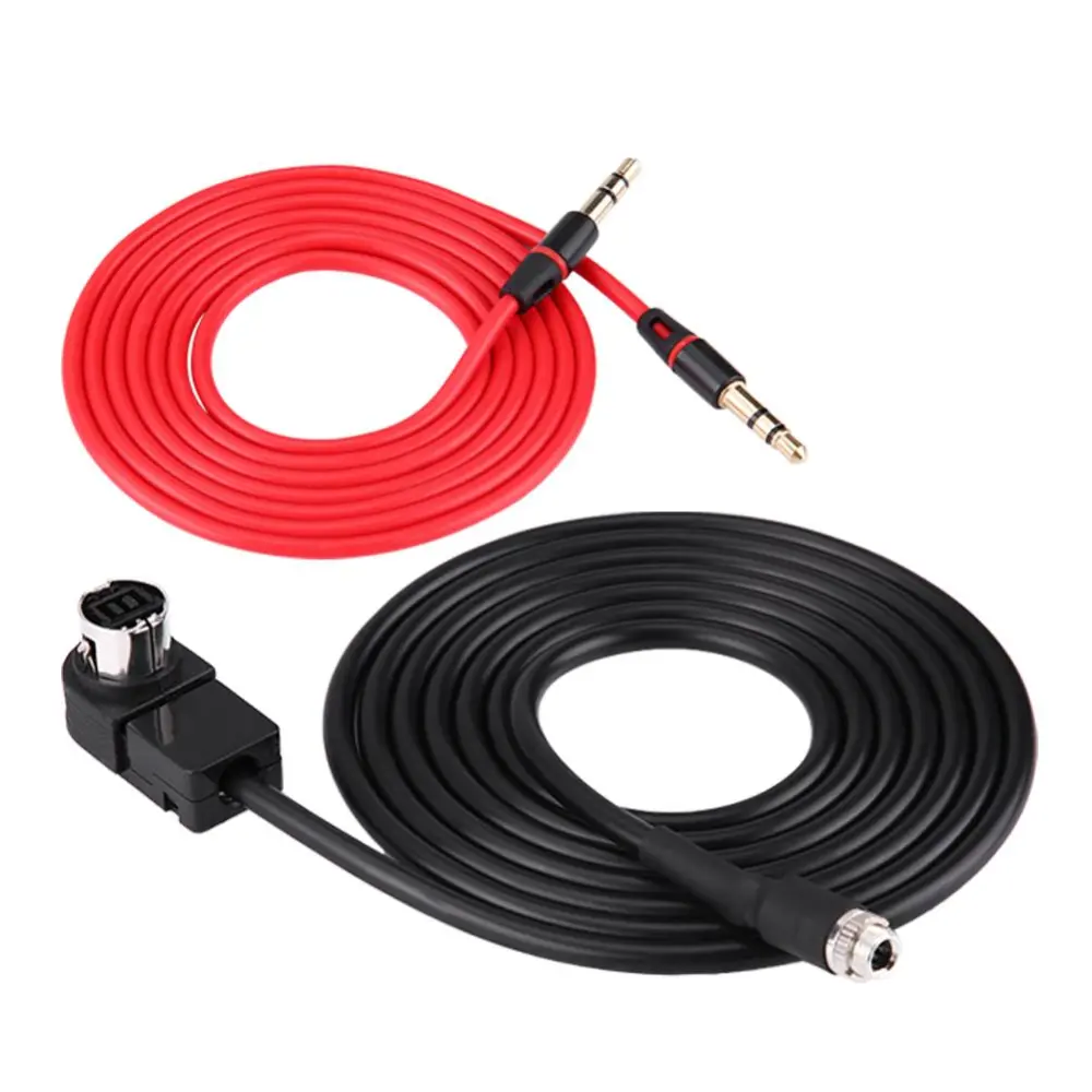 Car AUX Cable Adapter 3.5mm Jack Red Cable for JVC Alpine CD KS-U58 PD100 U57 for iPhone 5 6 6S