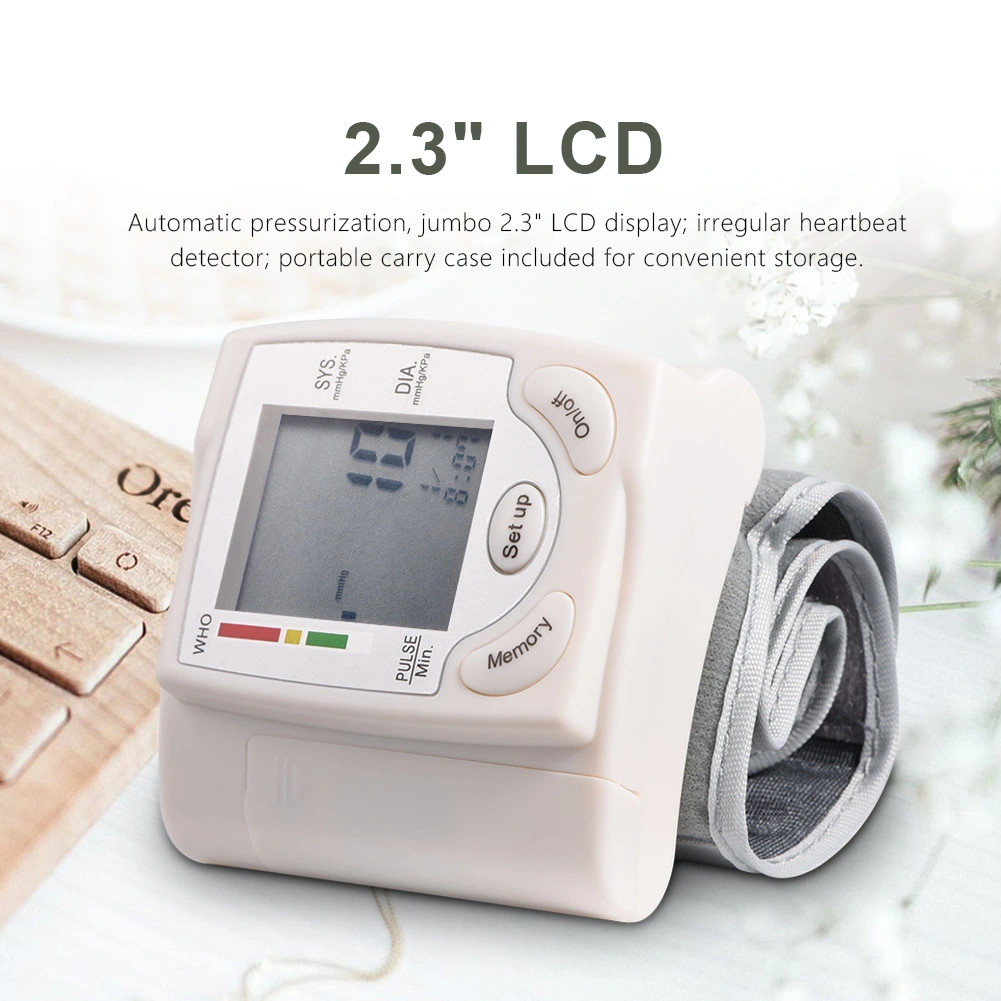 Automatic Digital LCD Wrist Cuff Blood Pressure Monitor Machine Measurement Home
