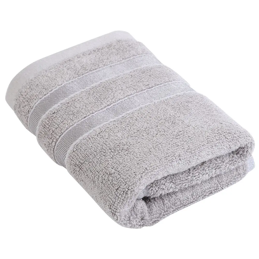 Bamboo Fiber Hand Bath Super Absorbent Towel for Home Dorm Hotel Restaurant Bathroom (Gray)