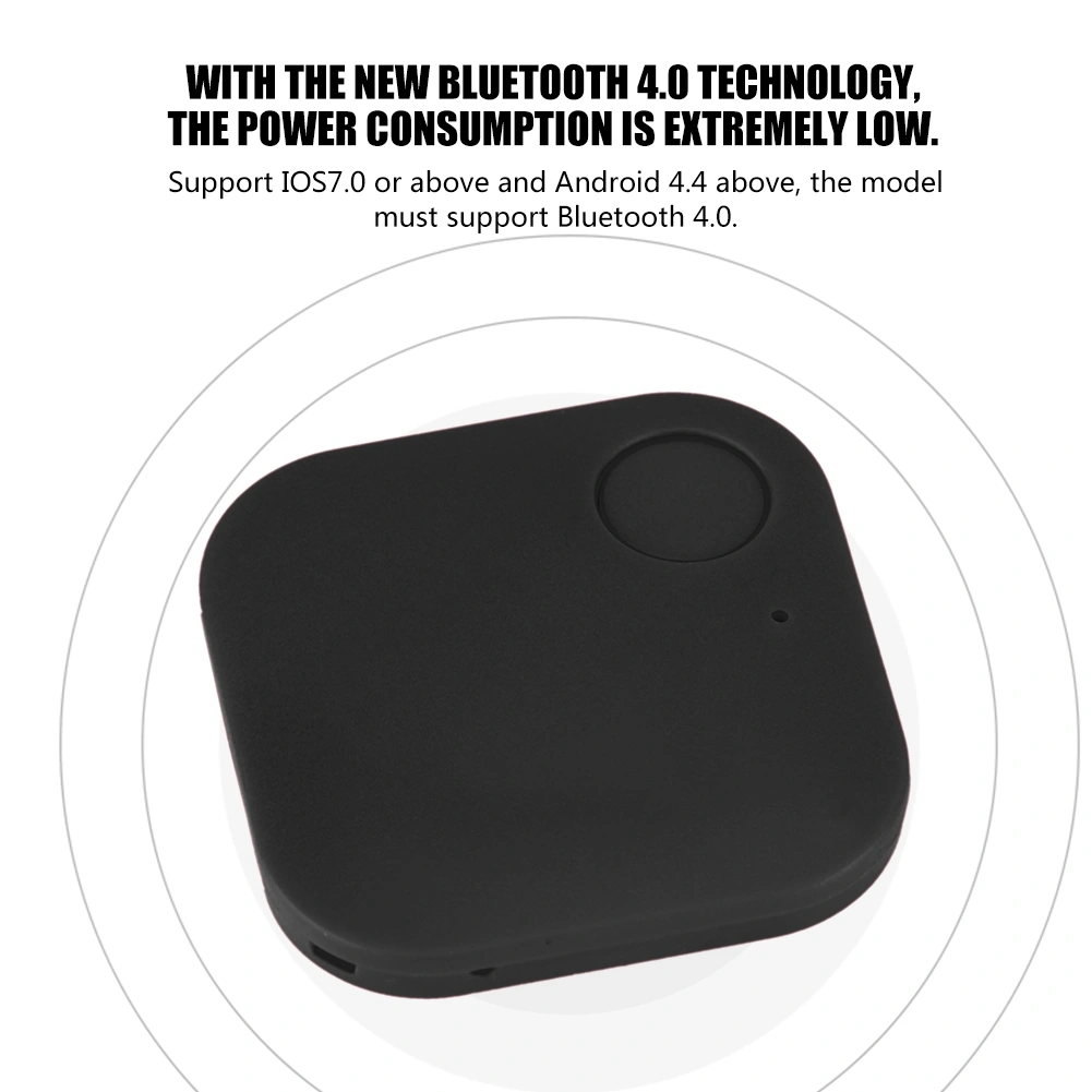 Bluetooth Finder Key Tile Tracker Key Child Pet Finder Anti-lost GPS Locator Black