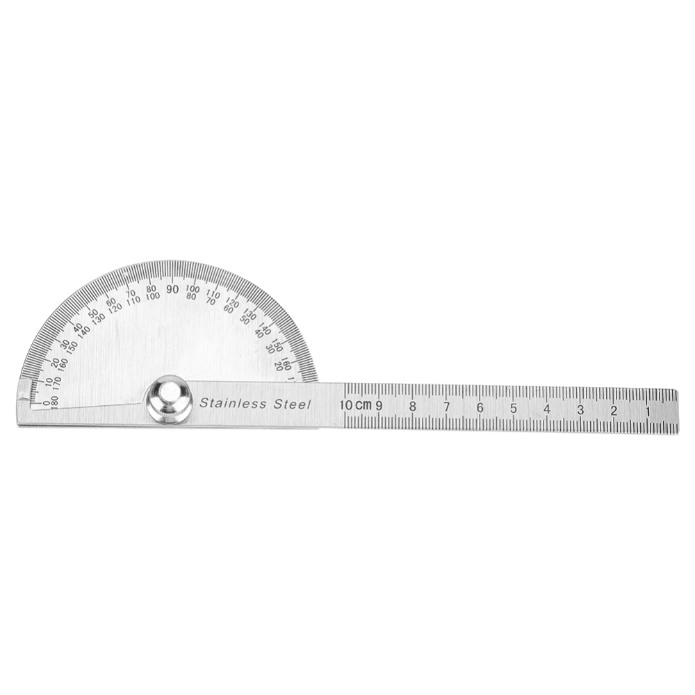 Stainless Steel 0-180 Degree Protractor Arm Measuring Ruler Rotary Angle Finder Tool