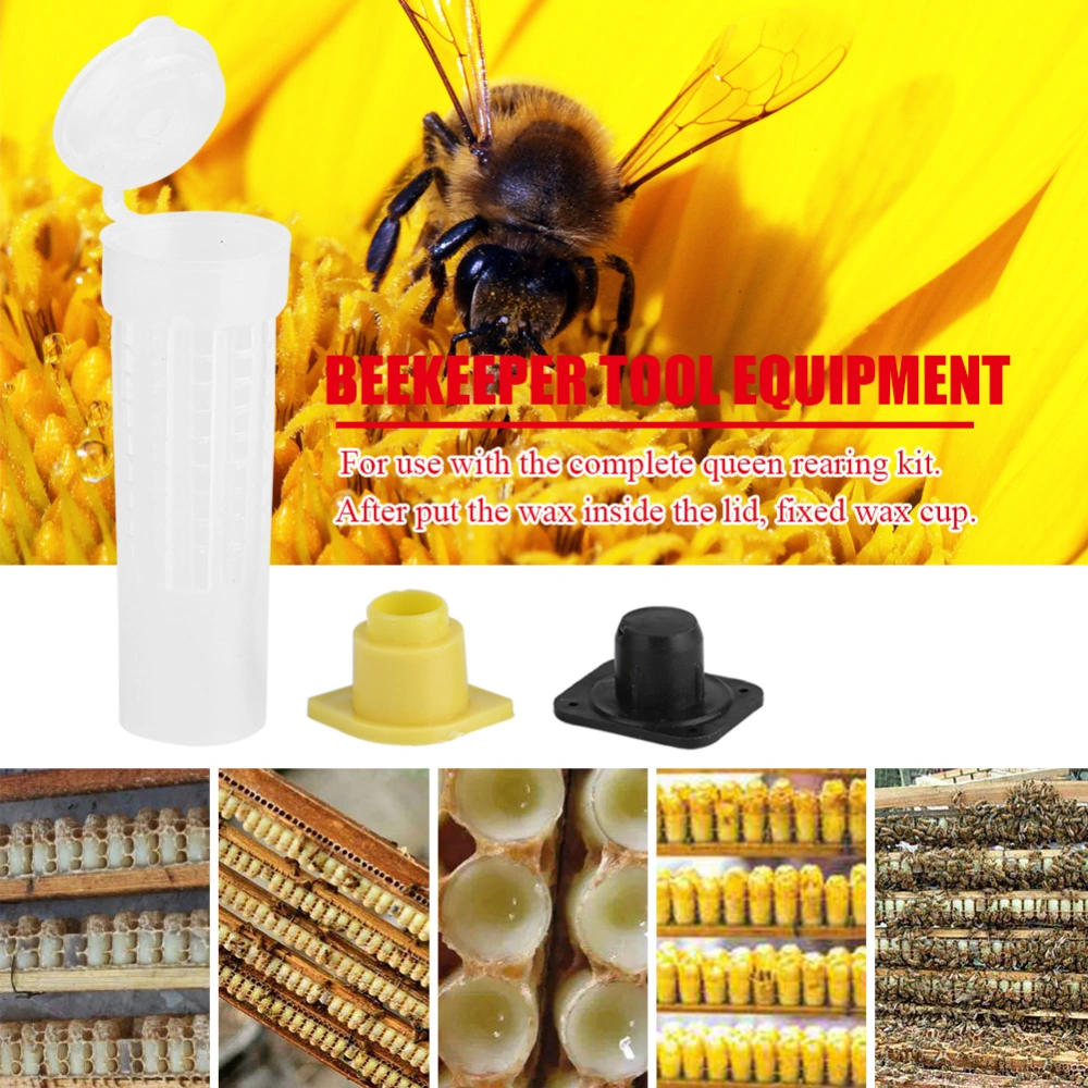 50 PCS Beekeeping Rearing Cup Kit Bee Queen Cages Roller Beekeeper Tool Equipment