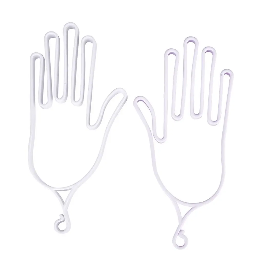 2Pcs Multipurpose Plastic Golf Gloves Keeper Support Stretcher Accessory(White + Light Pink)