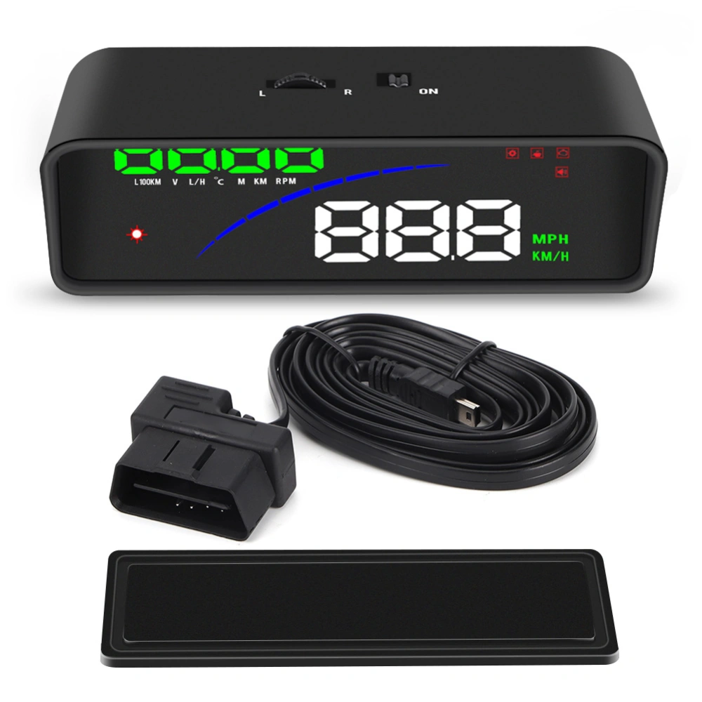 P9 Universal Car HUD Head Up Display OBD2 Fuel Consumption Speed Warning System