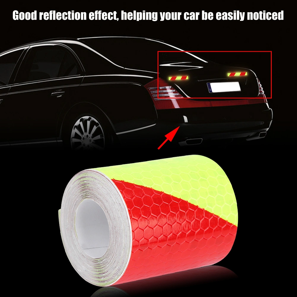 5cm * 3m Reflective Warning Tape Sticker Strip Decal for Car Automobile(Fluorescence + Red)