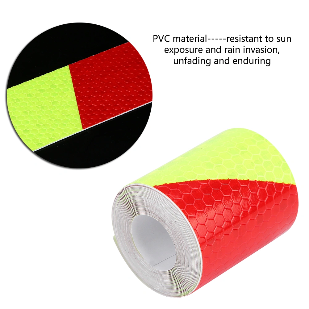 5cm * 3m Reflective Warning Tape Sticker Strip Decal for Car Automobile(Fluorescence + Red)