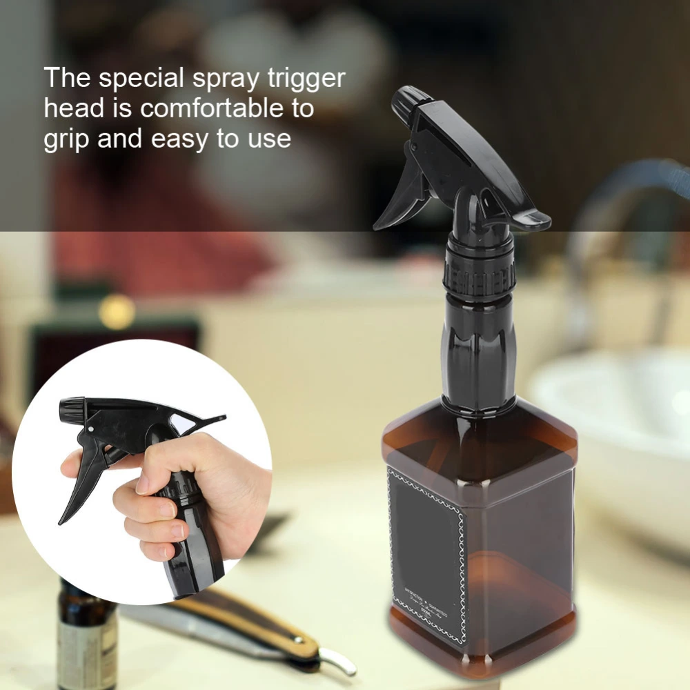 650ml Hairdressing Spray Bottle Salon Barber Hair Tool Refillable Water Sprayer Bottle Brown