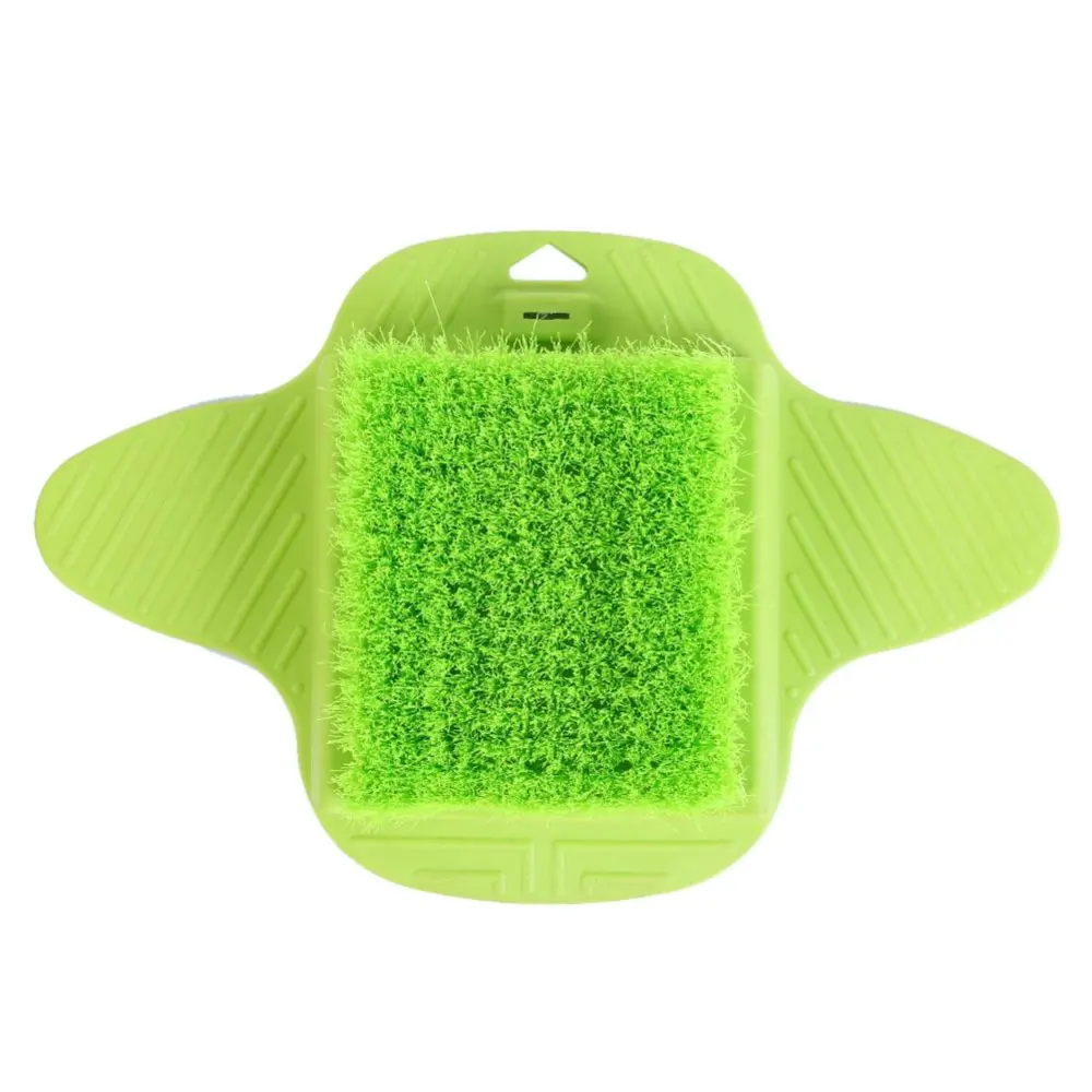 Foot Brush Exfoliating Feet Cleaner Scrub Massager Spa for Shower with Hook Green