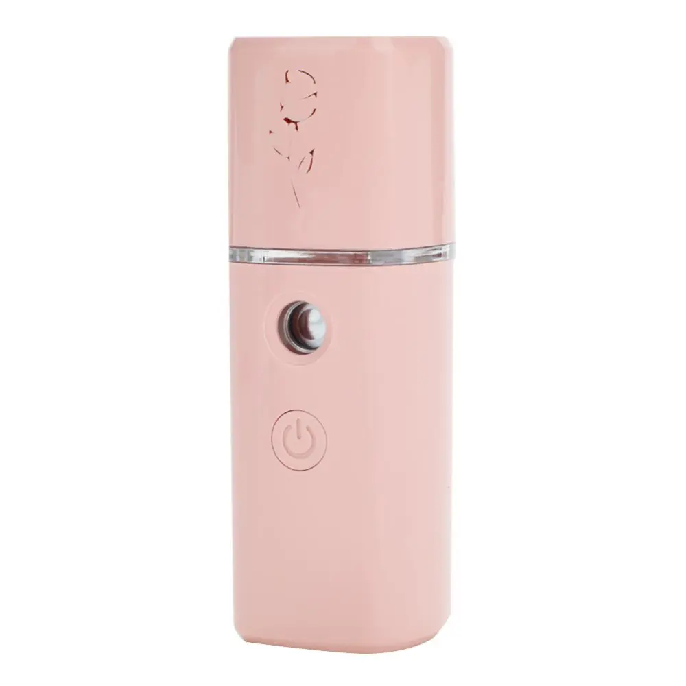 Portable Face Atomization Sprayer Nanoscale Nano Mist Spray Moisturizing Skin Bottle (Pink)