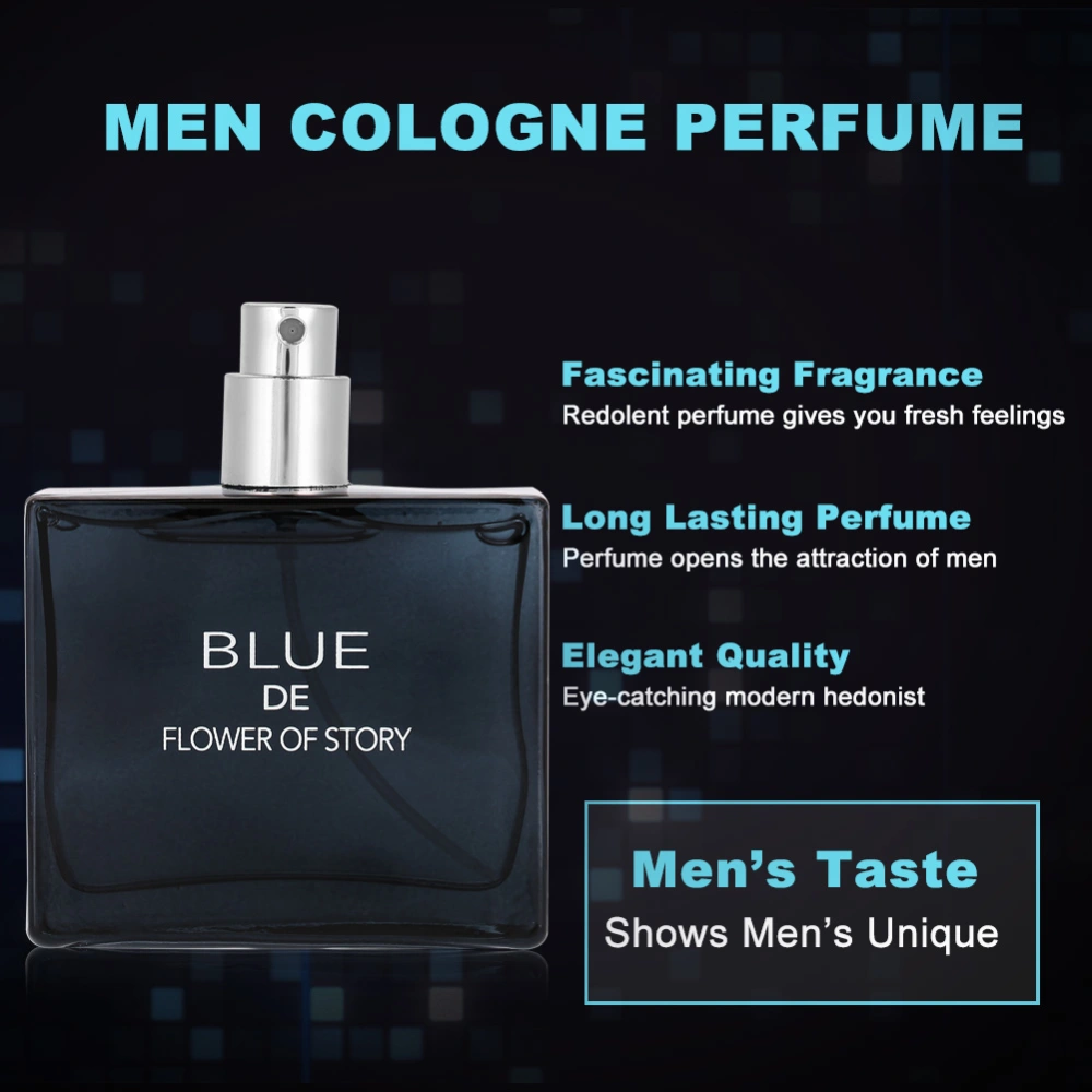 50ml Men Blue Cologne Perfume Ocean Aroma Mature Gentleman Temptations Sexy Parfume Bottle