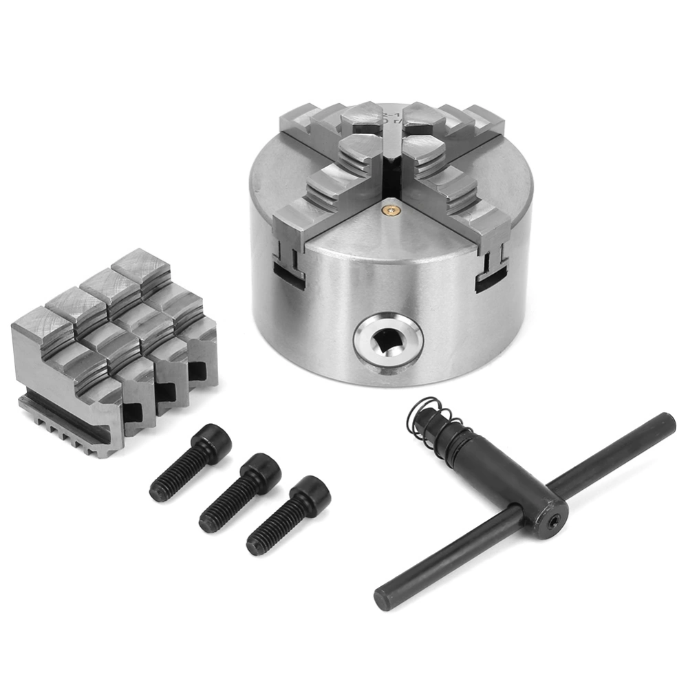 4inch 100mm 4 Jaw Self-Centering Lathe Chuck With Extra Jaws Turning Machine Accessory K12-100