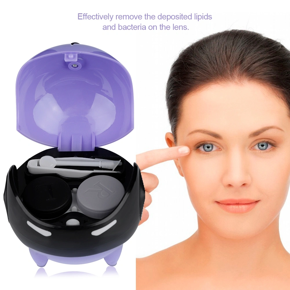 Portable Contact Lens Ball Mask USB Washer Automatic Cleansing Lenses Cleaner (Purple)