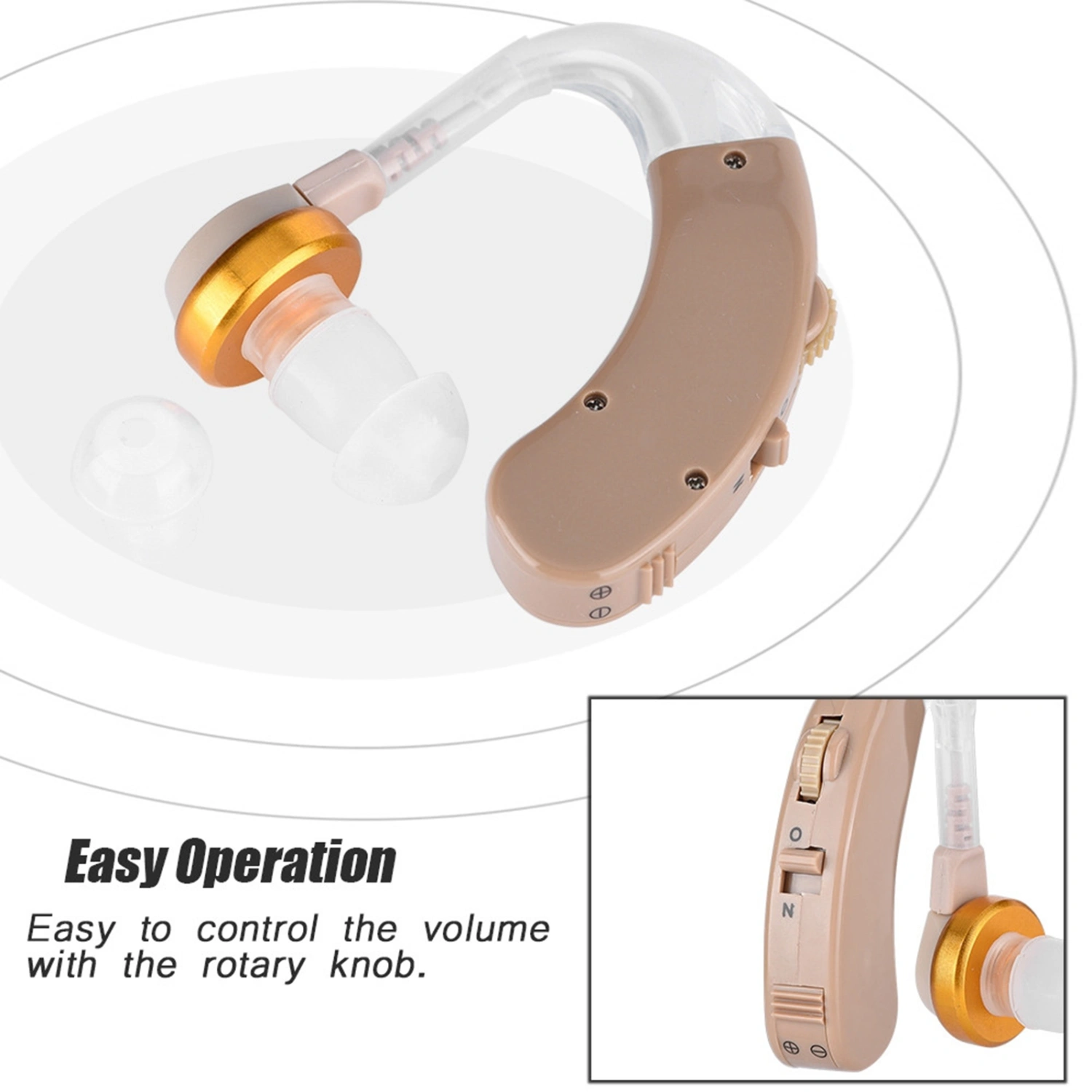 Mini Portable Electronic Hearing Aid Audiphone Sound Amplifier for Elderly/ Hearing Loss
