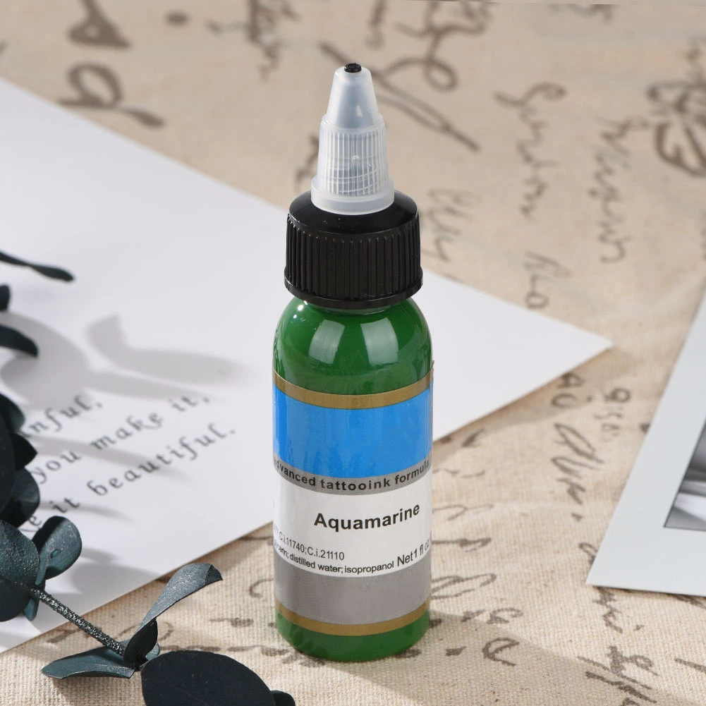 30ml Body Paint Semi-permanent Eyebrow Permanent Makeup Tattoo Ink (Aquamarine)