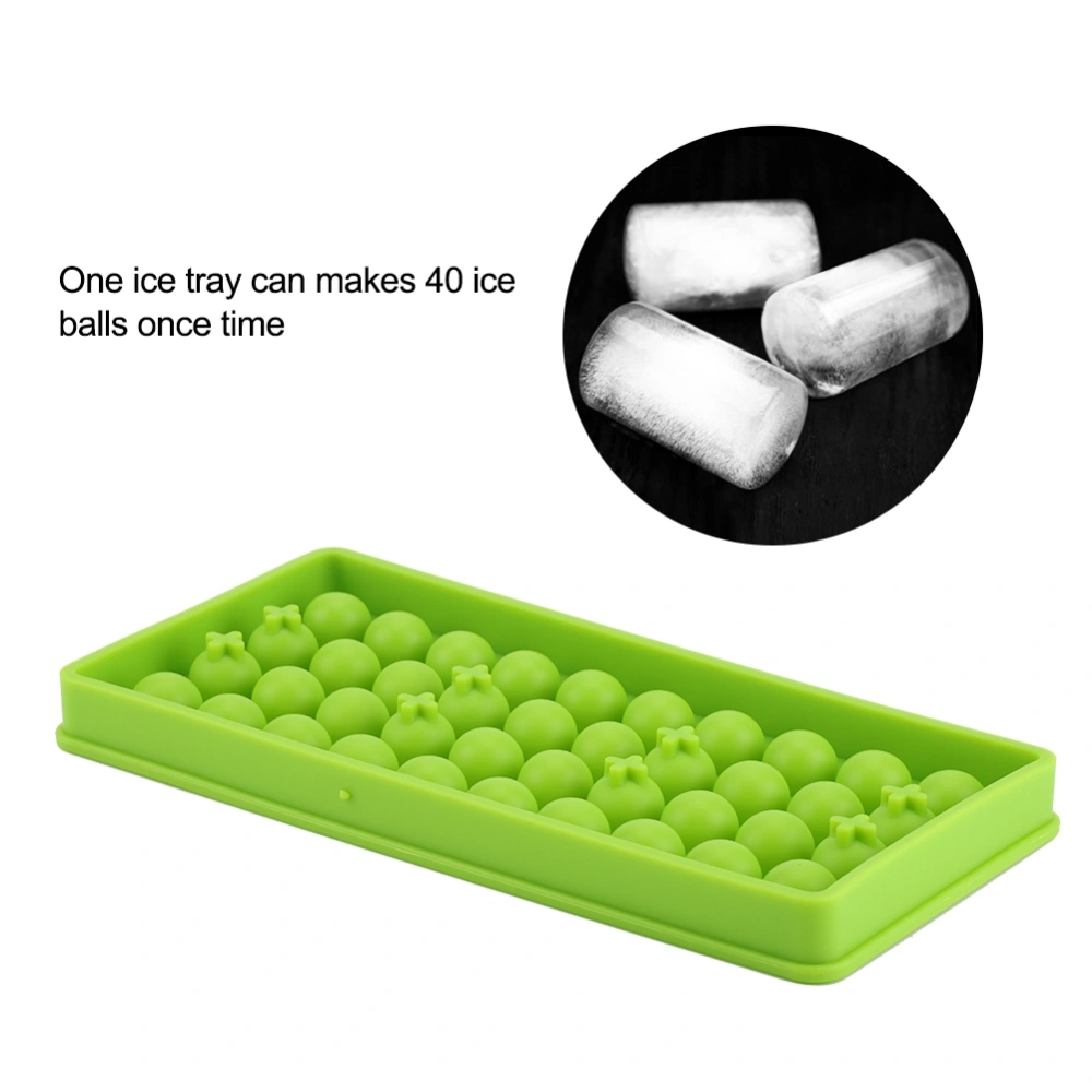 40 Cavity Silicone Mould Tray Ice Ball for Cool Drinks  Whiskey Cocktail(Green)