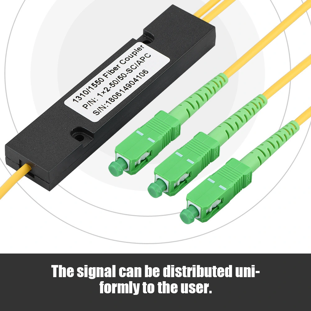 SC APC 1X2 FBT Singlemode Fiber Optical splitter SC/UPC PCL Splitter