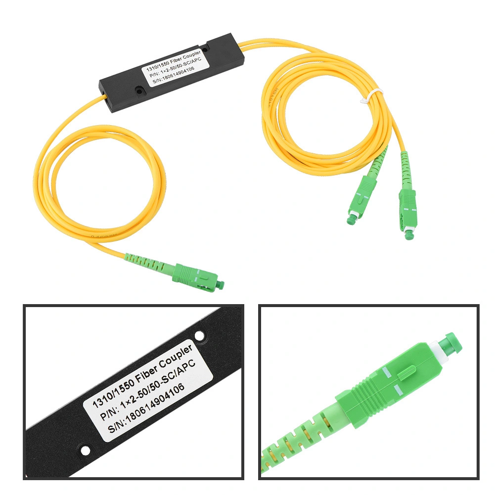 SC APC 1X2 FBT Singlemode Fiber Optical splitter SC/UPC PCL Splitter
