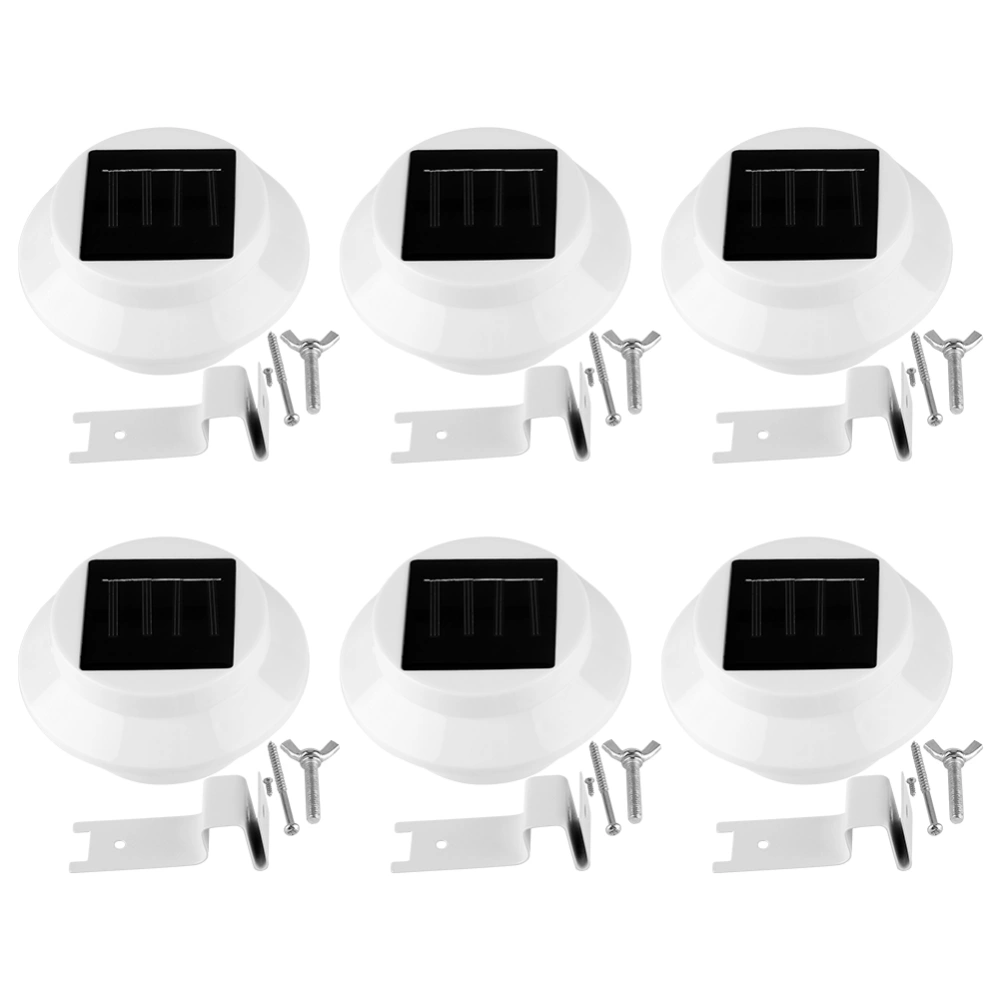 6pcs Solar Powered Fence Light 3LED Automatic On/Off Garden Yard Wall Pathway Lamp