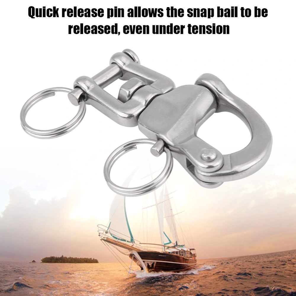 316 Stainless Steel Jaw Swivel Snap Shackle for Sailboat Spinnaker Halyard 01#