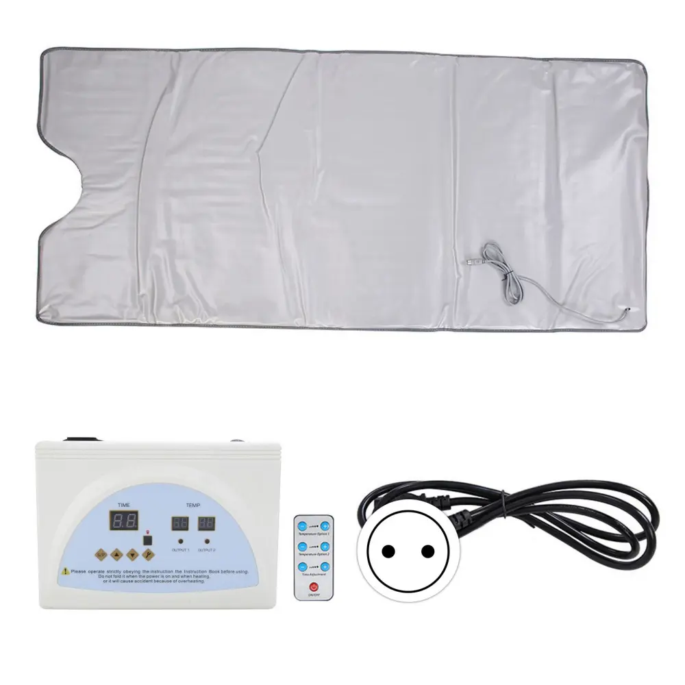 220V Far Infrared Sauna Heating Blanket Body Shape Slimming Fitness Machine EU Plug