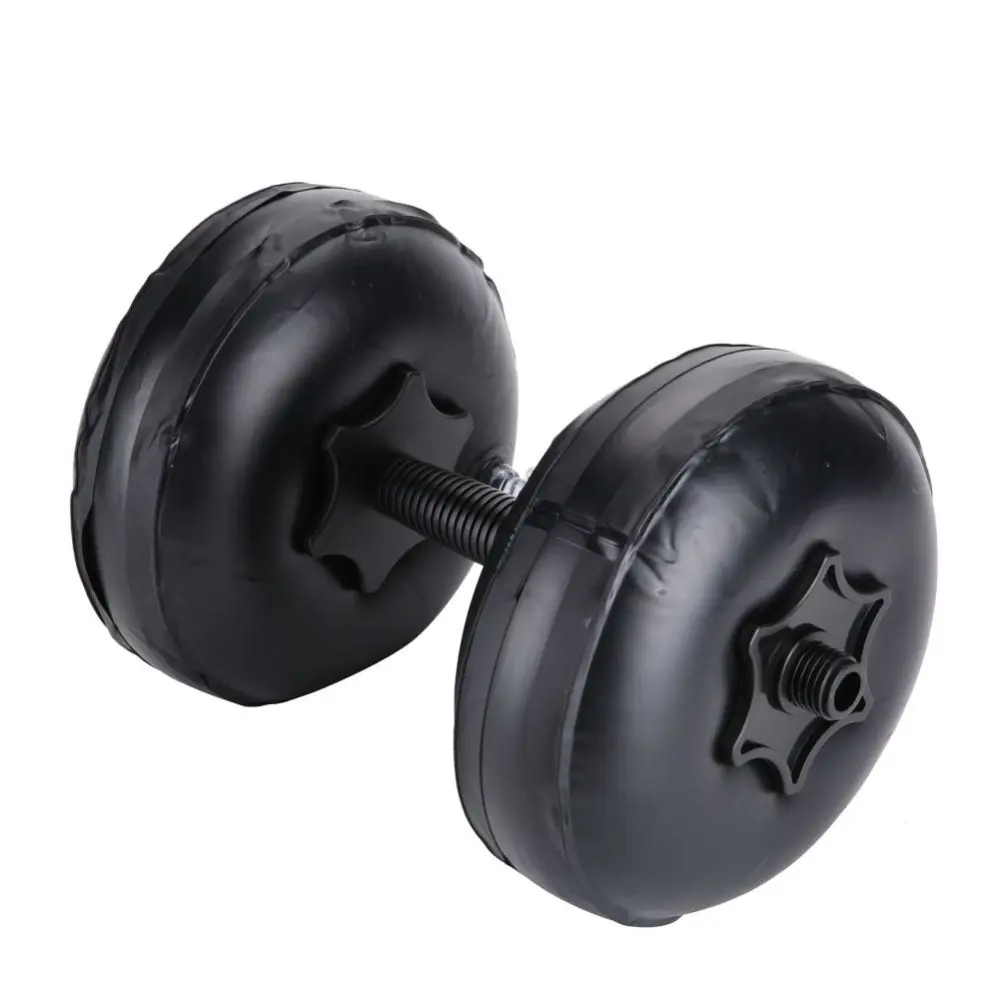 Adjustable Dumbbell Water-filled Barbells Eco-friendly Fitness Equipment (16~20 kg Black)