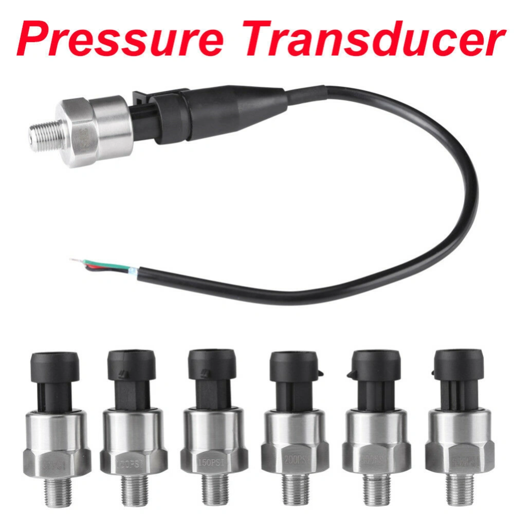 Pressure Transducer Sender Sensor Stainless Steel for Oil Fuel Air Water (150PSI)