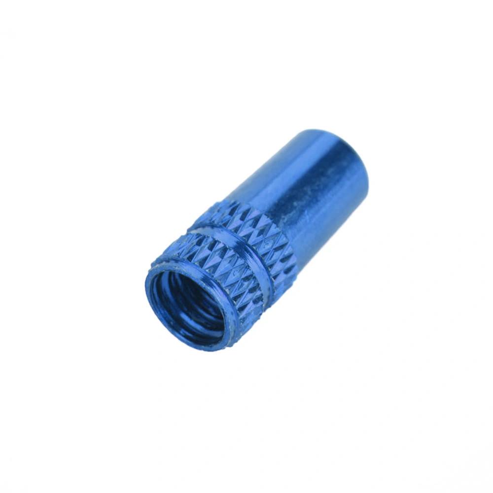 10Pcs Bike Bicycle Aluminum Alloy Tire French Valve Protective Stem Cap(Blue)